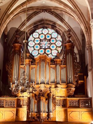 Das Bild zeigt eine Kirchenorgel.